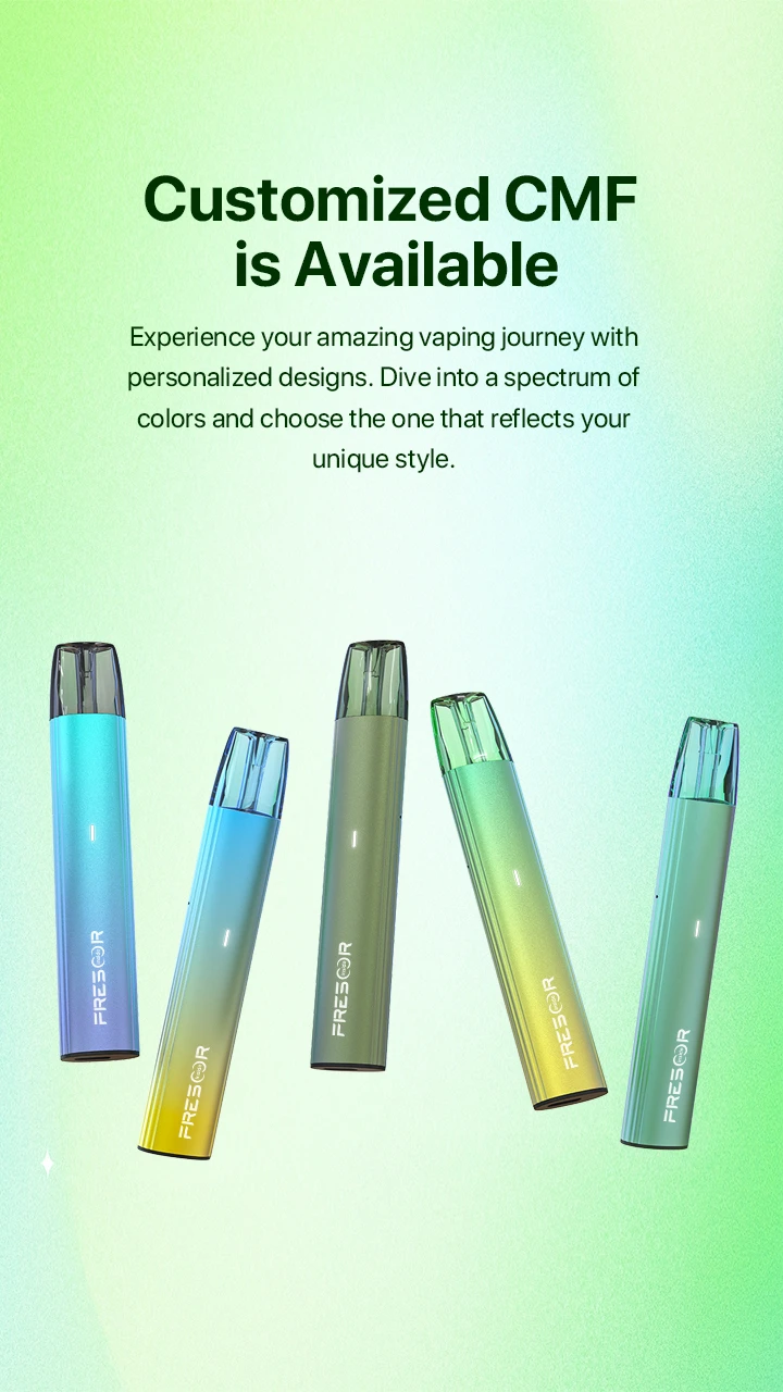 Customized CMF is Available Experience your amazing vaping journey with personalized designs. Dive into a spectrum of colors and choose the one that reflects your unique style.
