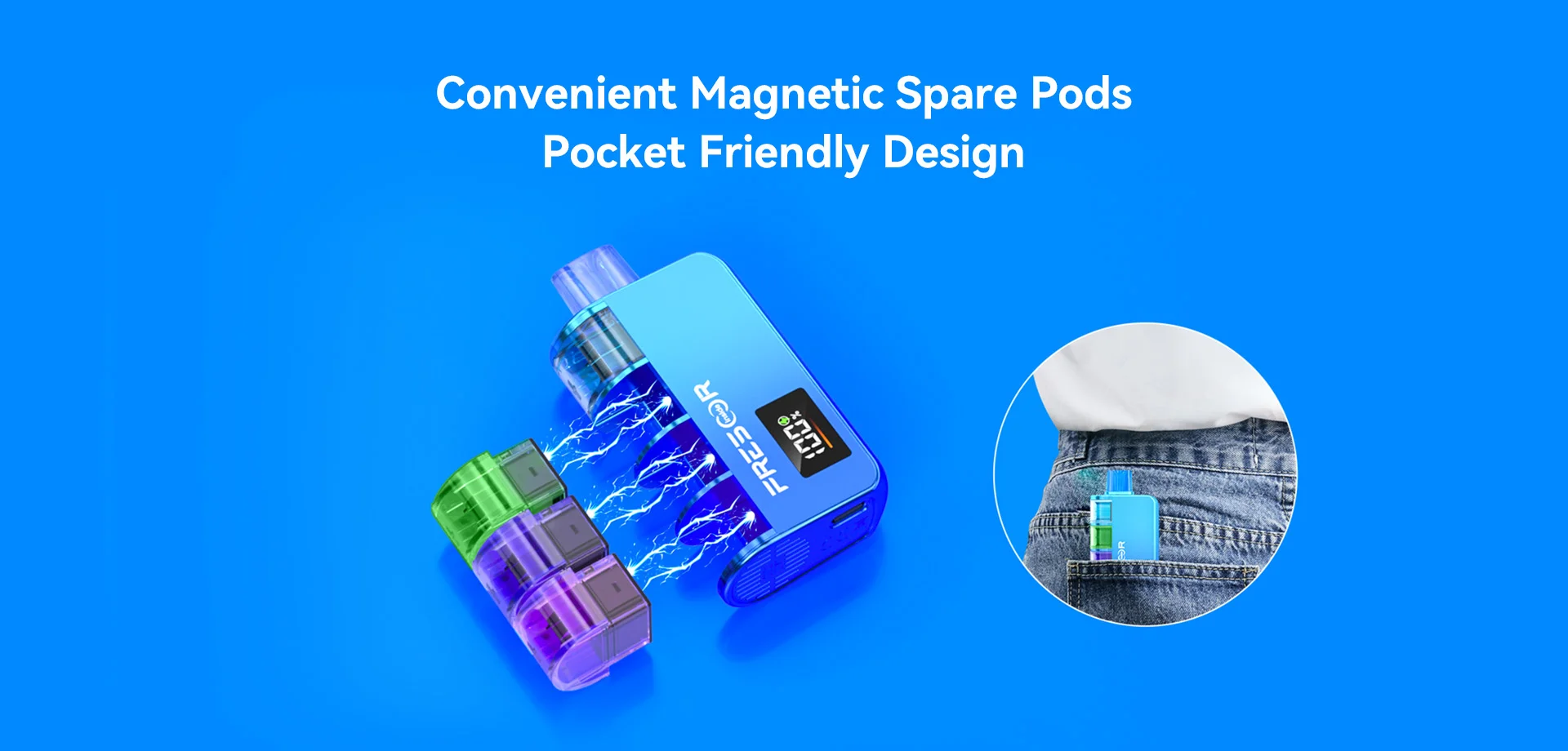 Convenient Magnetic Spare Pods Pocket Friendly Design